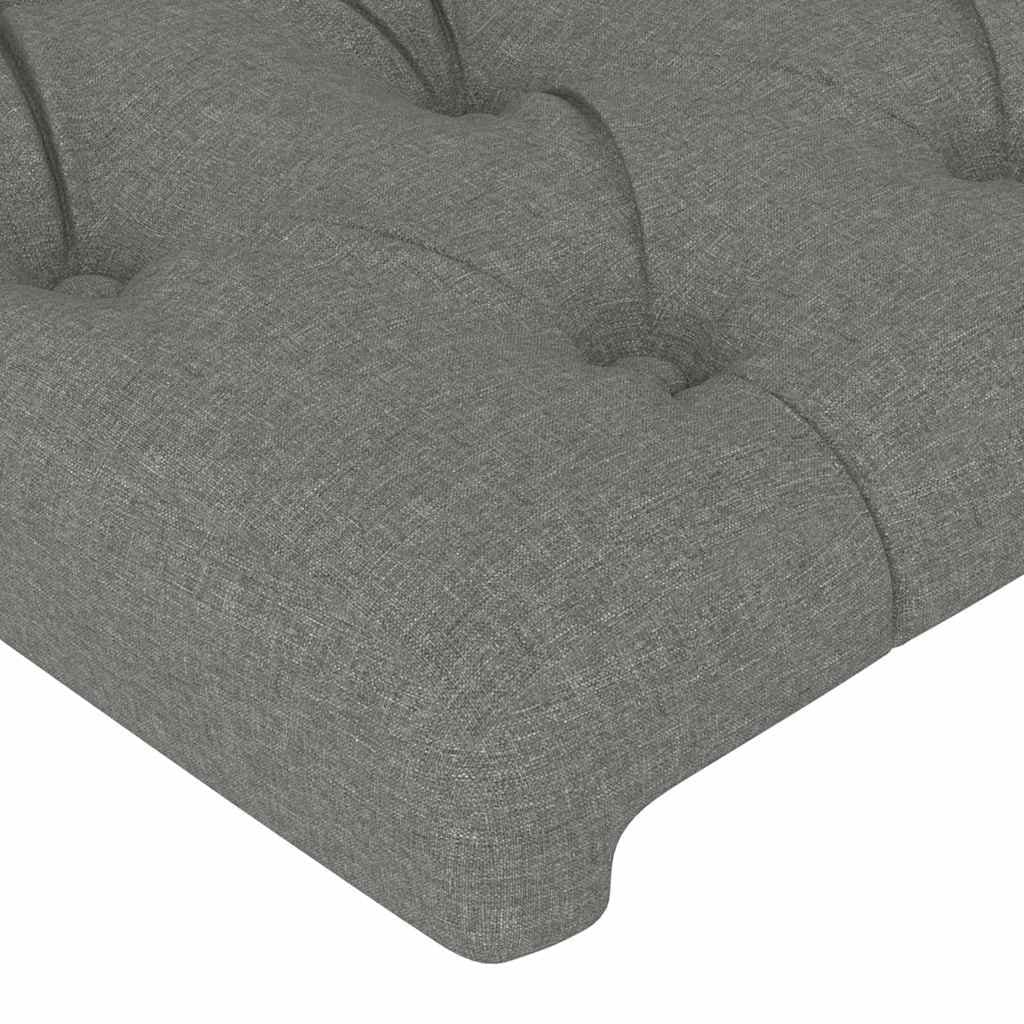 LED Headboard 100cm Dark Grey Fabric Adjustable