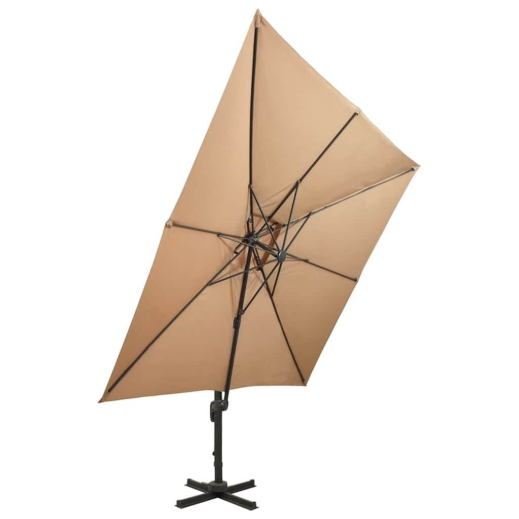Cantilever Garden Parasol 300x300 cm in Taupe