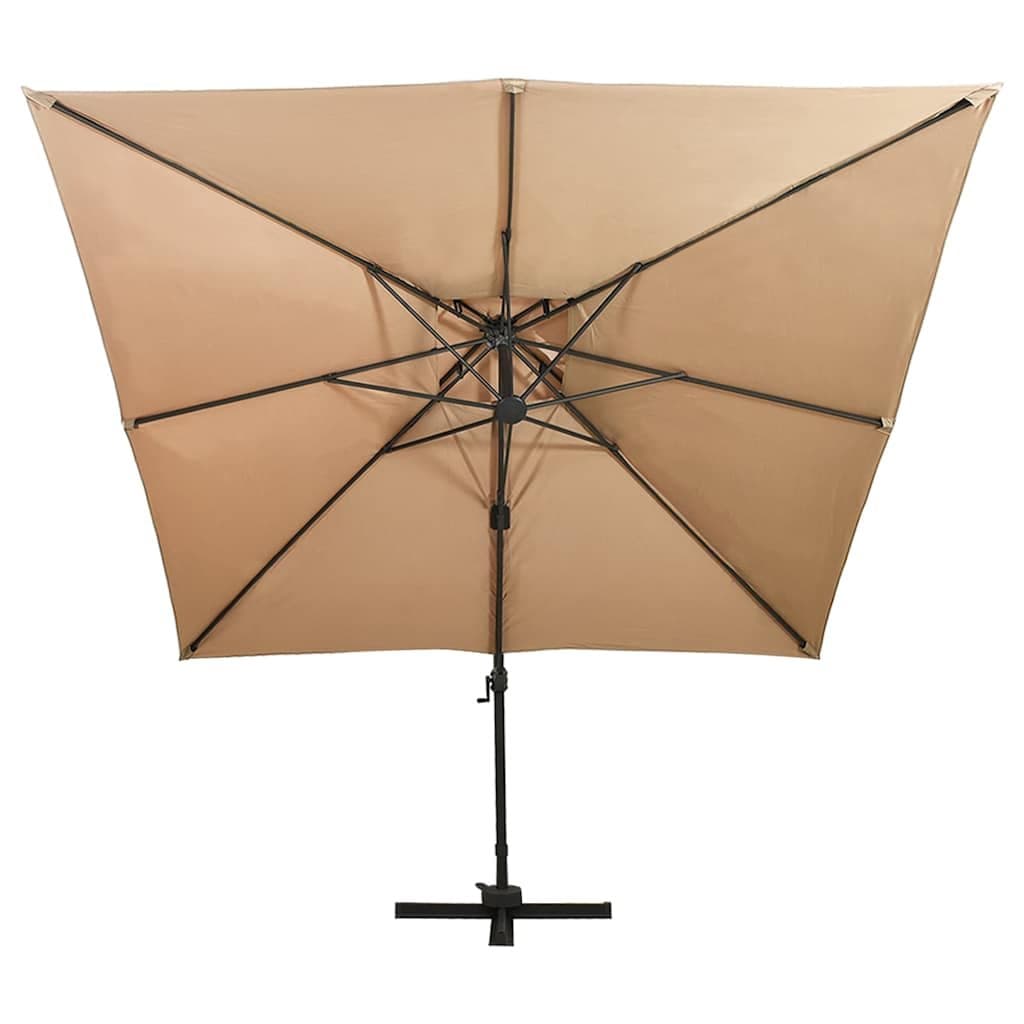 Cantilever Garden Parasol 300x300 cm in Taupe