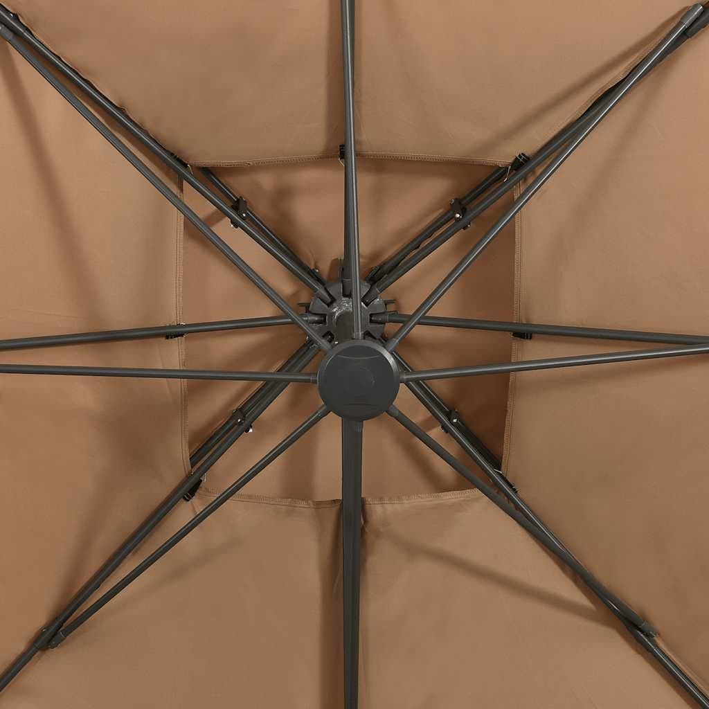 Cantilever Garden Parasol 300x300 cm in Taupe