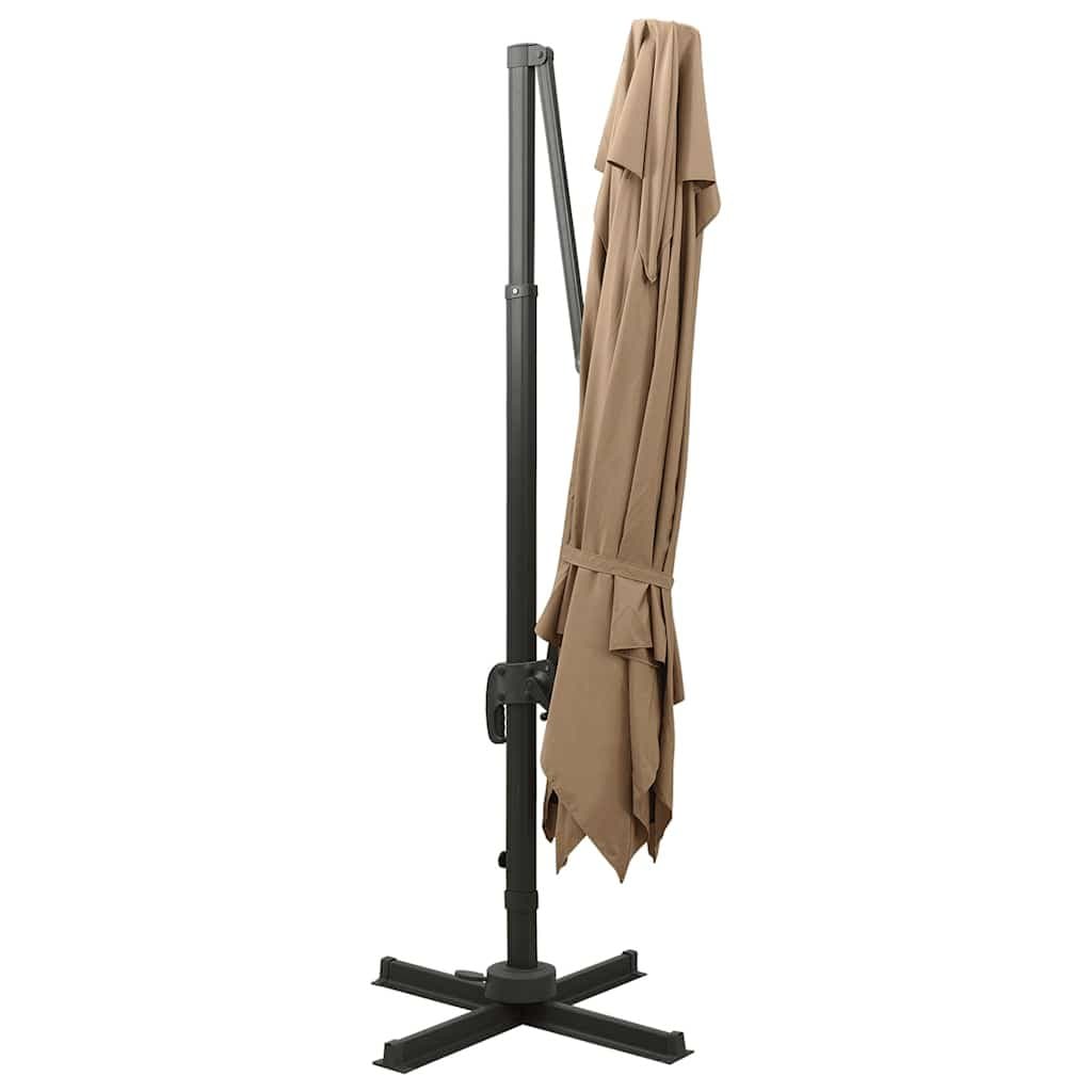 Cantilever Garden Parasol 300x300 cm in Taupe