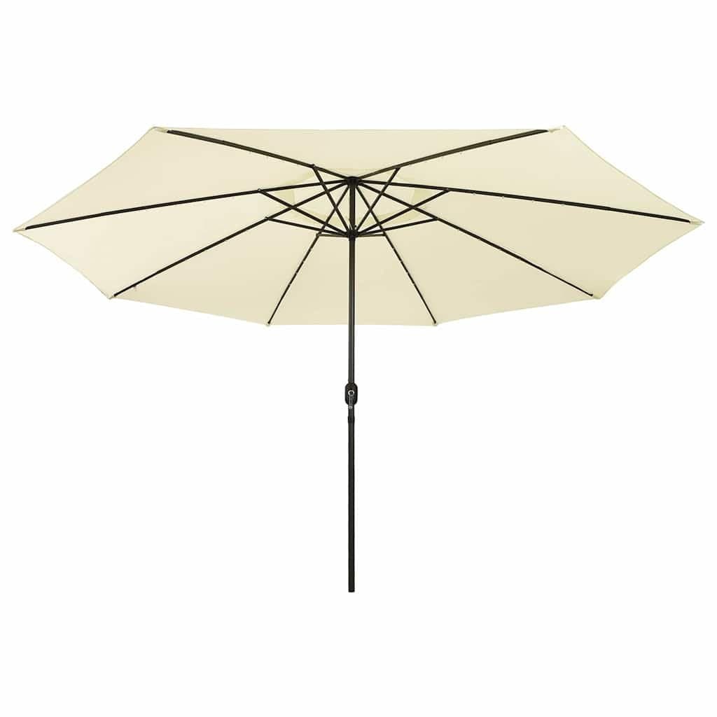 400 cm Garden Parasol with LED Lights in Beige