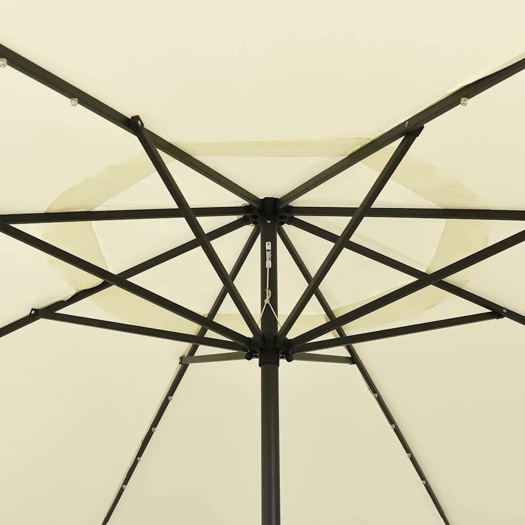 400 cm Garden Parasol with LED Lights in Beige