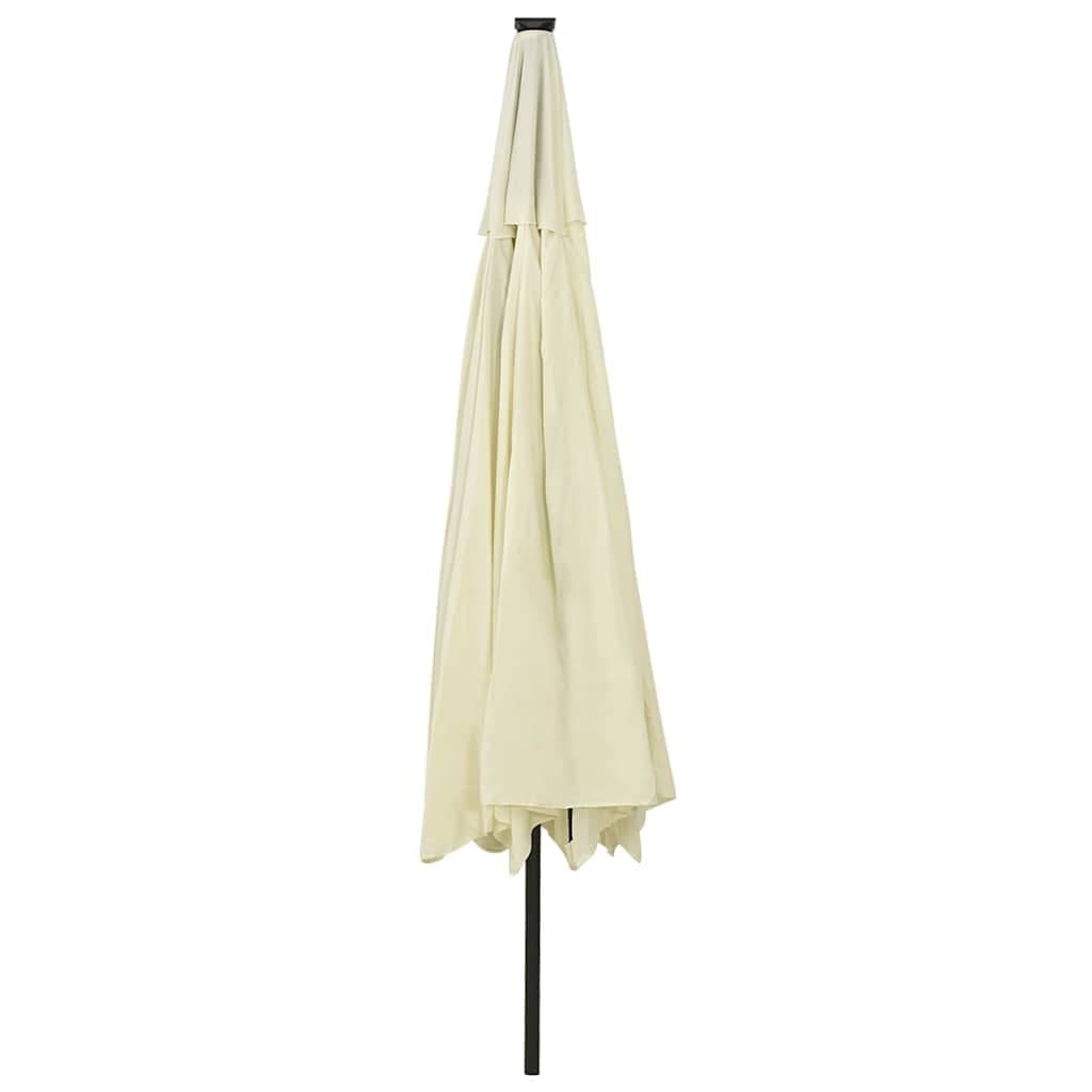 400 cm Garden Parasol with LED Lights in Beige
