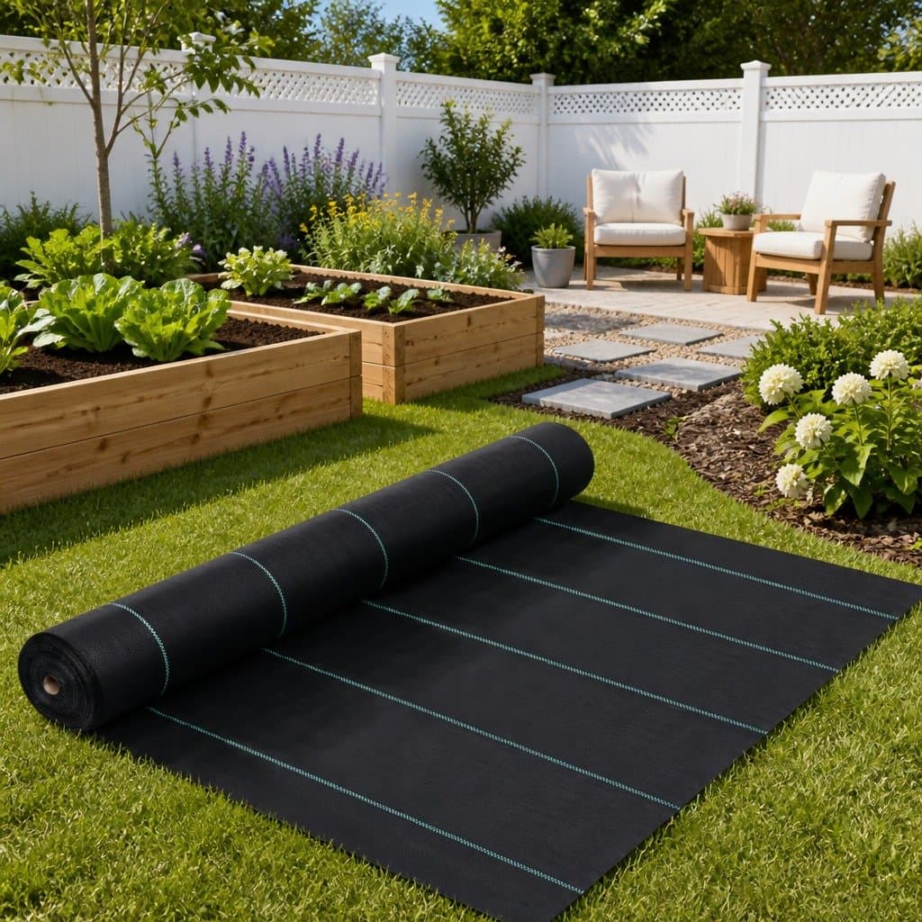 Black Weed Control Ground Cover Mat 1x25m