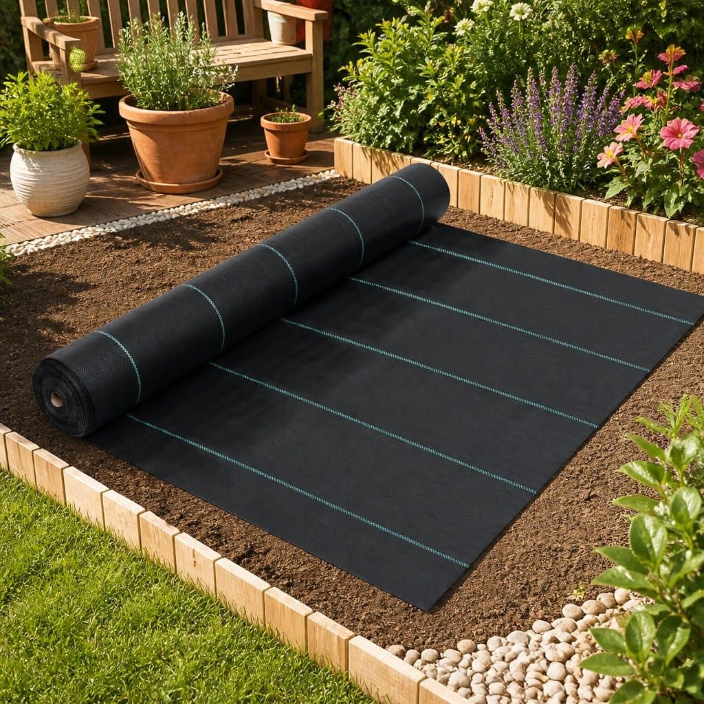 Black Weed Control Mat 1x100m for Landscaping