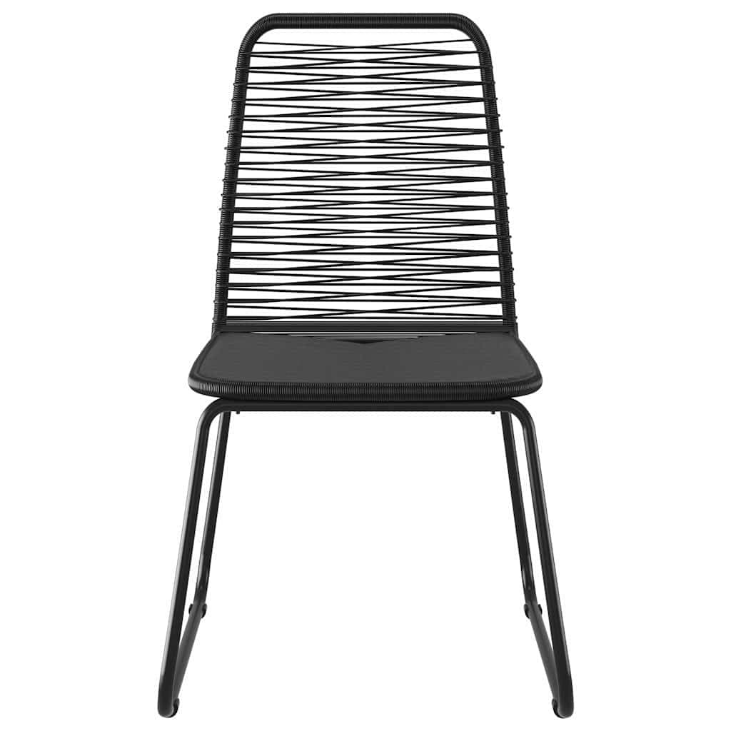 Black Rattan Outdoor Chairs Set of 4