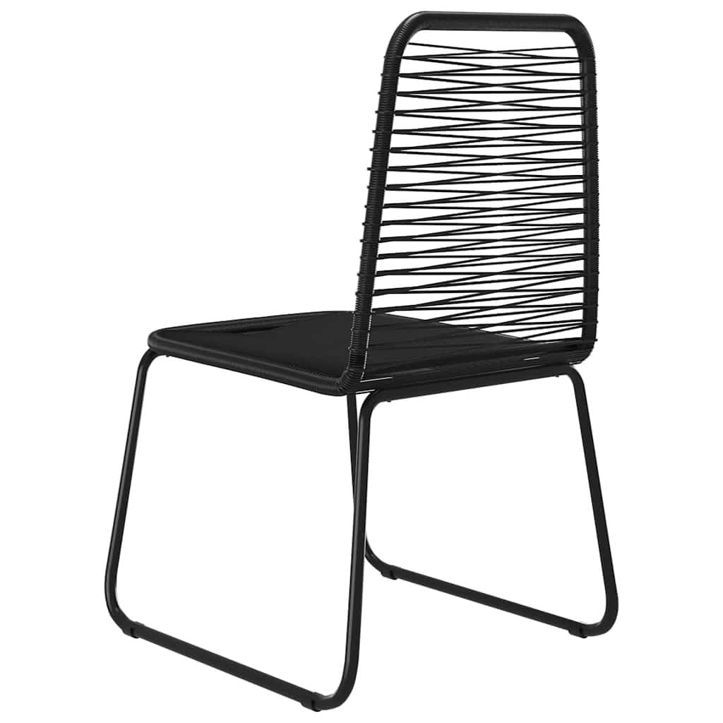 Black Rattan Outdoor Chairs Set of 4