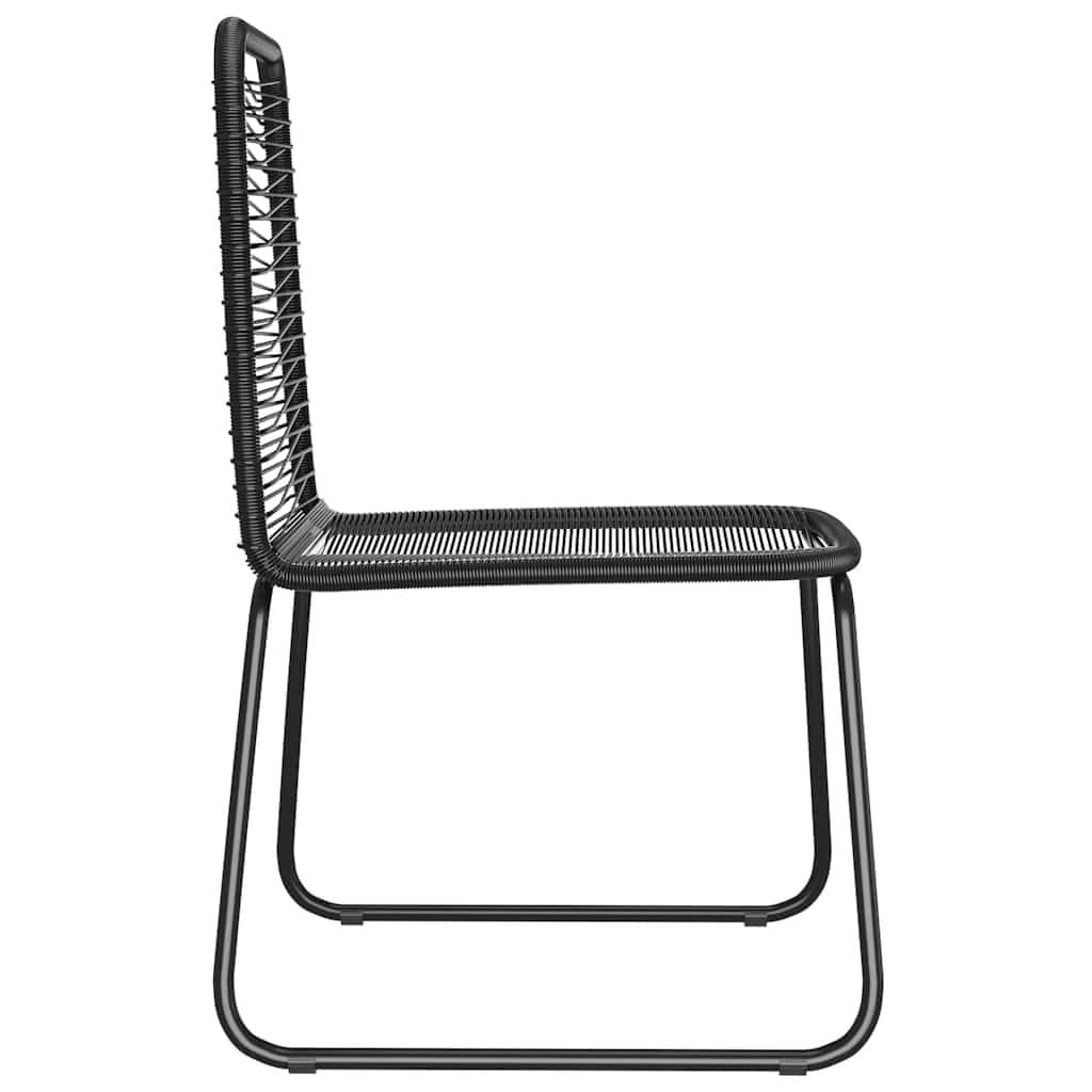 Black Rattan Outdoor Chairs Set of 4
