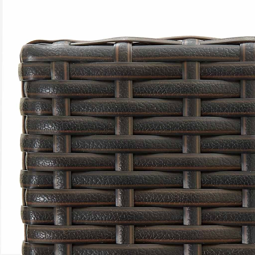 Bar Stools 4 Pieces Brown Outdoor Indoor Rattan Garden Seating with Footrest