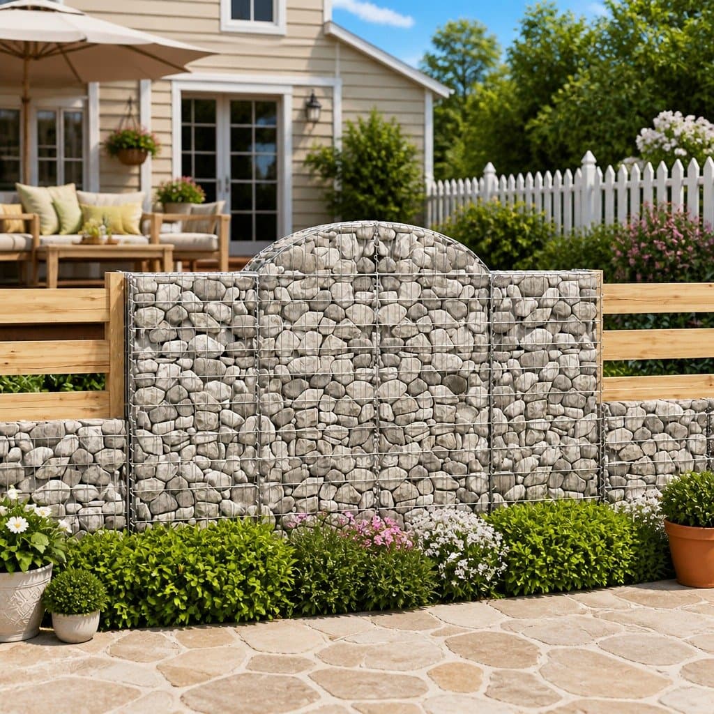 Arched Gabion Baskets Set for Outdoor Use