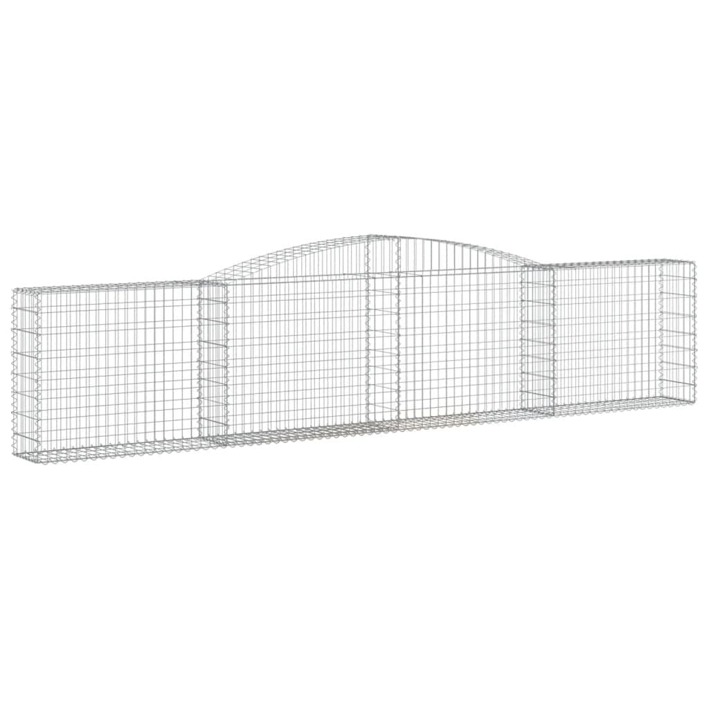 Arched Gabion Baskets 4 pcs Garden Barrier Retaining Wall Decorative Outdoor