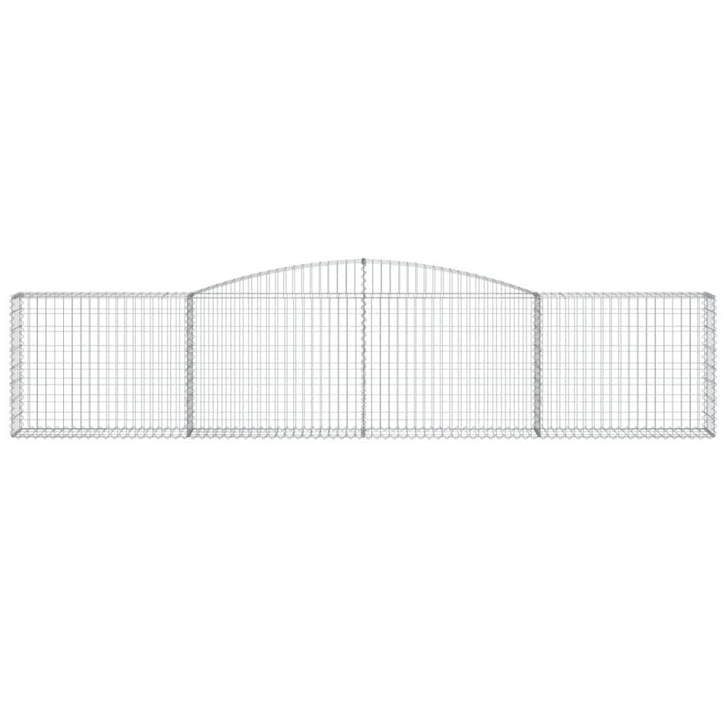 Arched Gabion Baskets 4 pcs Garden Barrier Retaining Wall Decorative Outdoor