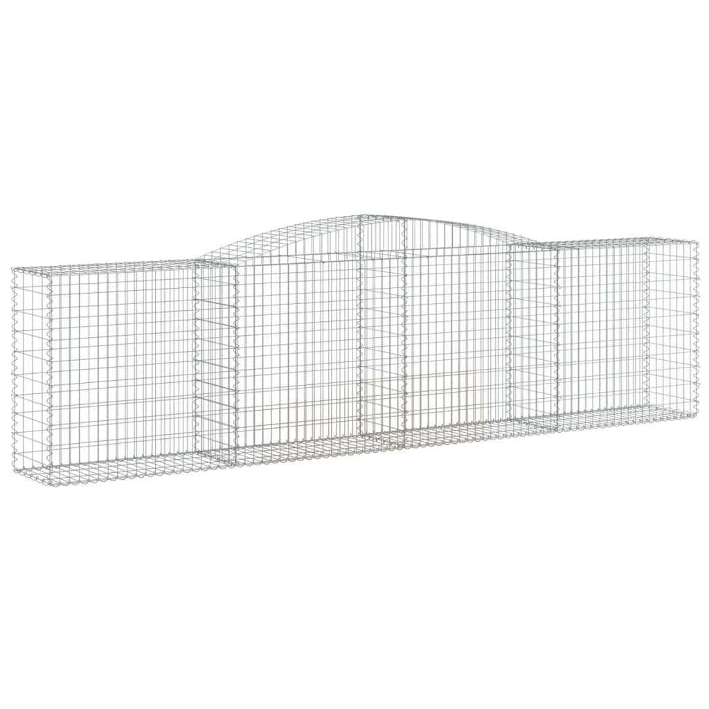 Arched Gabion Baskets 2pcs for Garden Barriers