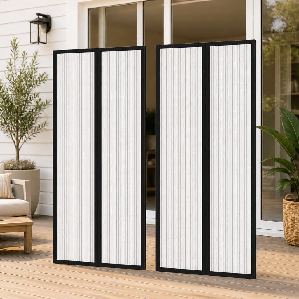 Black Insect Door Curtains 2 pcs 220x110 cm