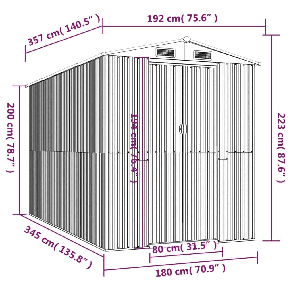 Green Garden Shed for Outdoor Storage