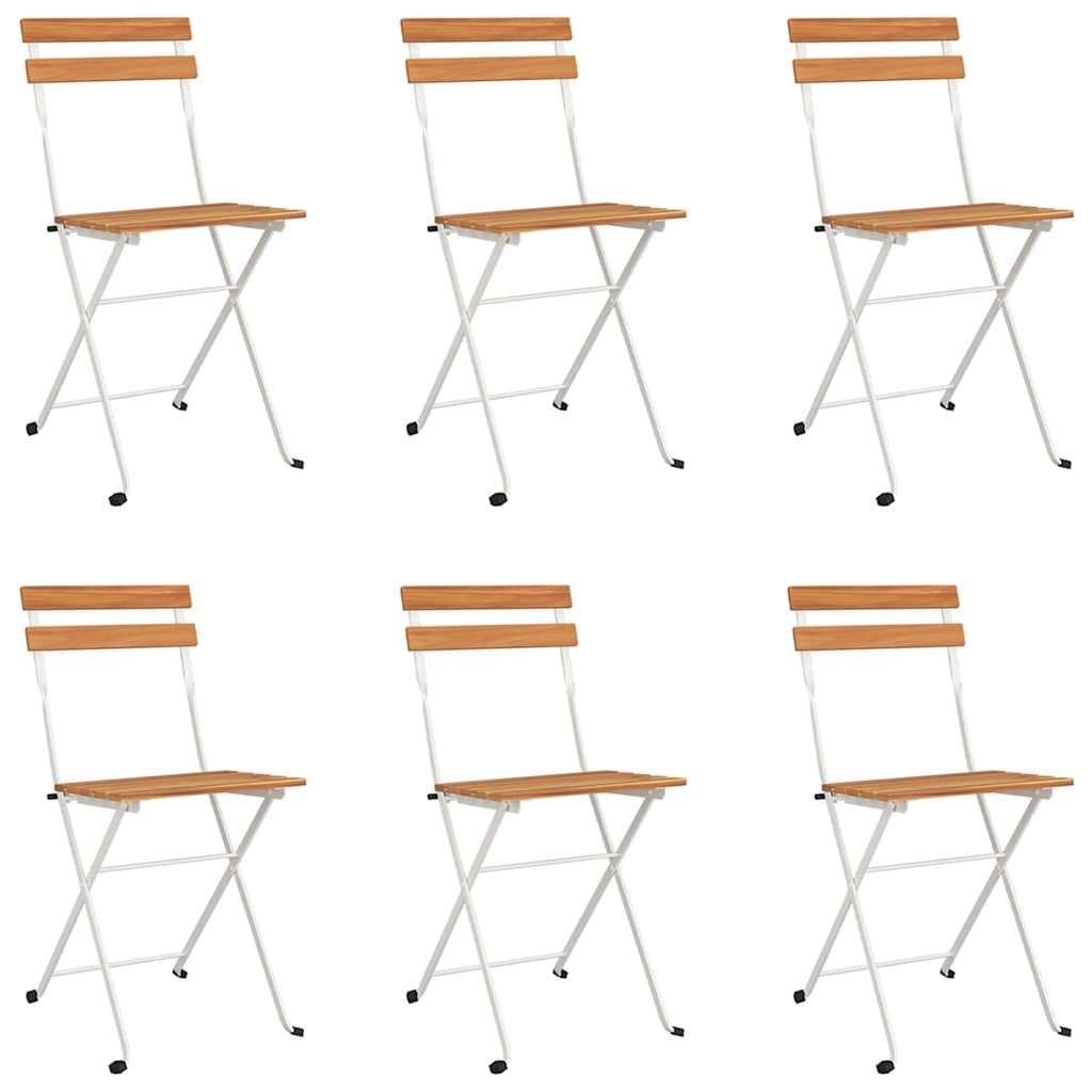 Folding Bistro Chairs Set of 6 for Outdoors