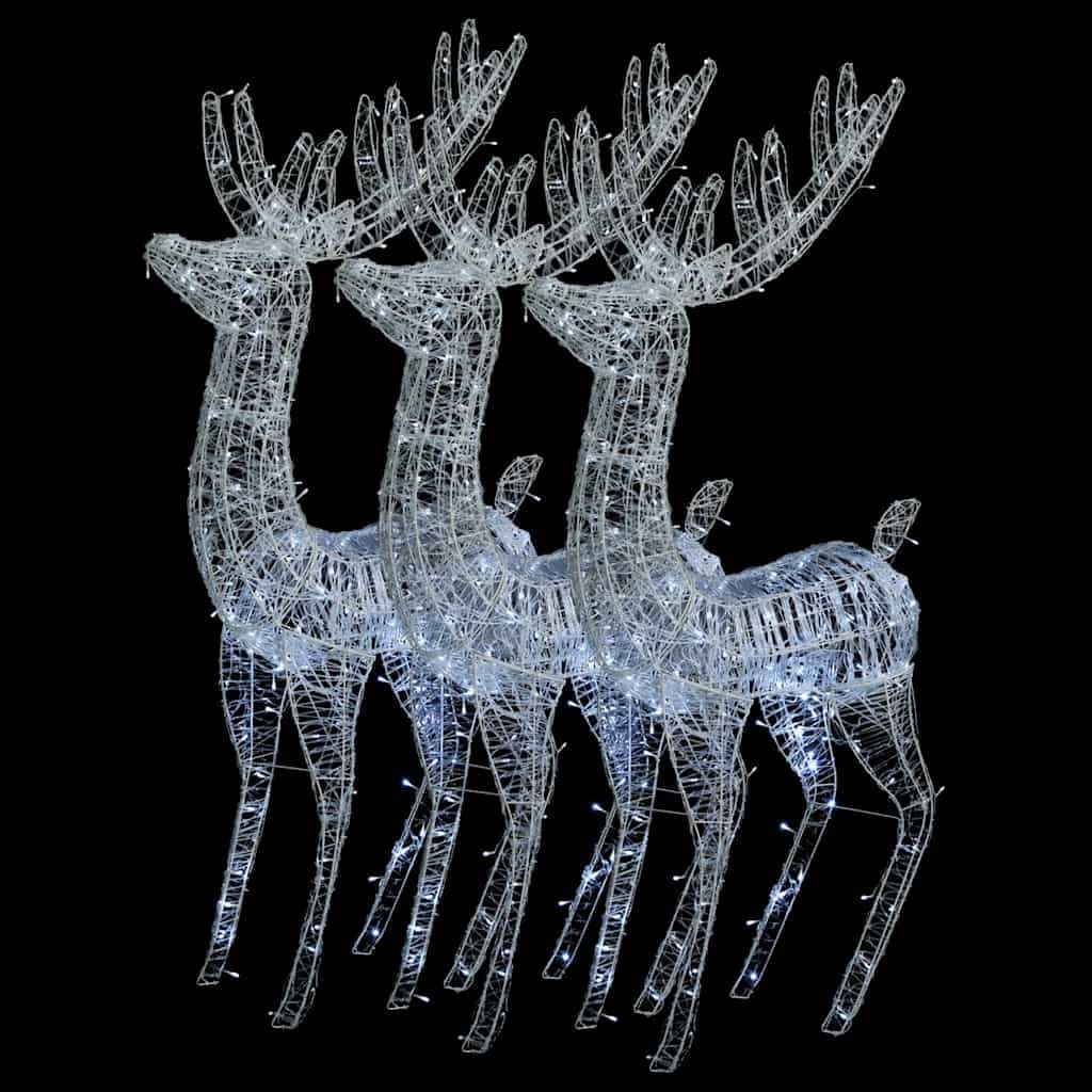 Outdoor Christmas Reindeer Decoration Set with 250 LED Lights