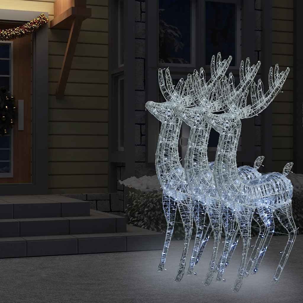 Outdoor Christmas Reindeer Decoration Set with 250 LED Lights