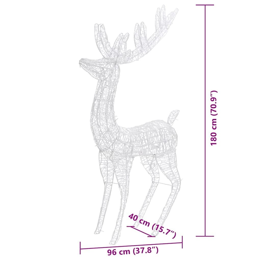 Outdoor Christmas Reindeer Decoration Set with 250 LED Lights