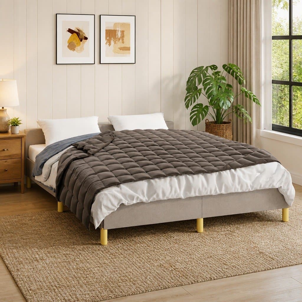 Grey Weighted Blanket 152x203 cm 11 kg