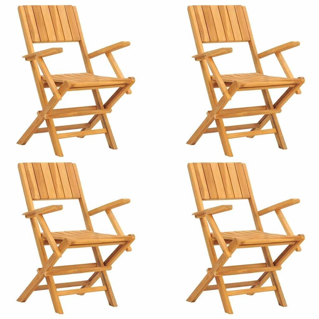 Teak Outdoor Dining Set 5 Piece Wooden Patio Furniture
