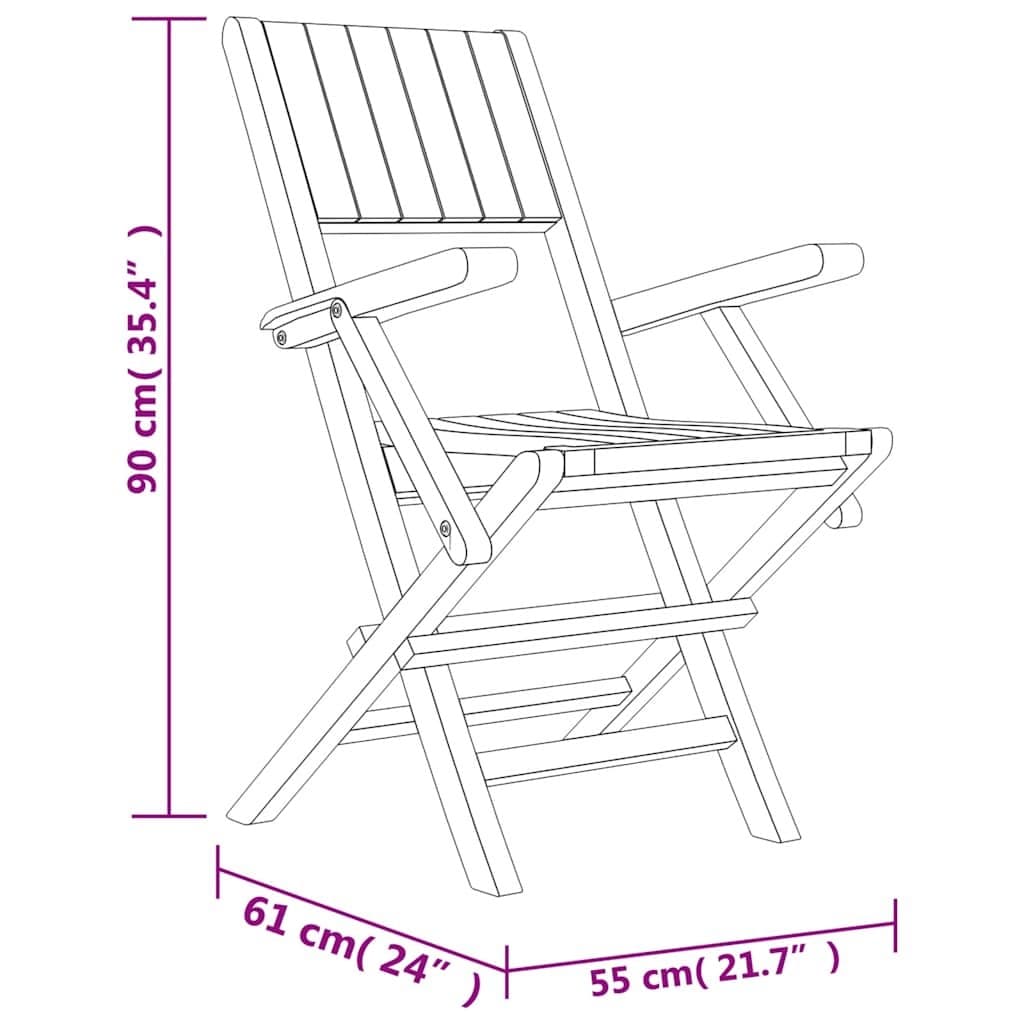 Teak Outdoor Dining Set 5 Piece Wooden Patio Furniture