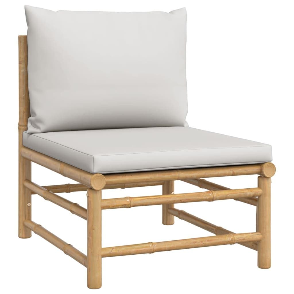 Bamboo 3 Piece Garden Lounge Set with Cushions