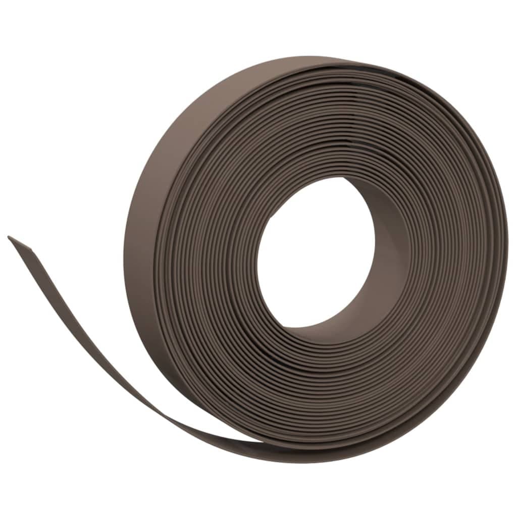 Garden Edgings 3 Pieces Brown 10 m 10 cm Flexible Lawn Border Edging Flower Bed