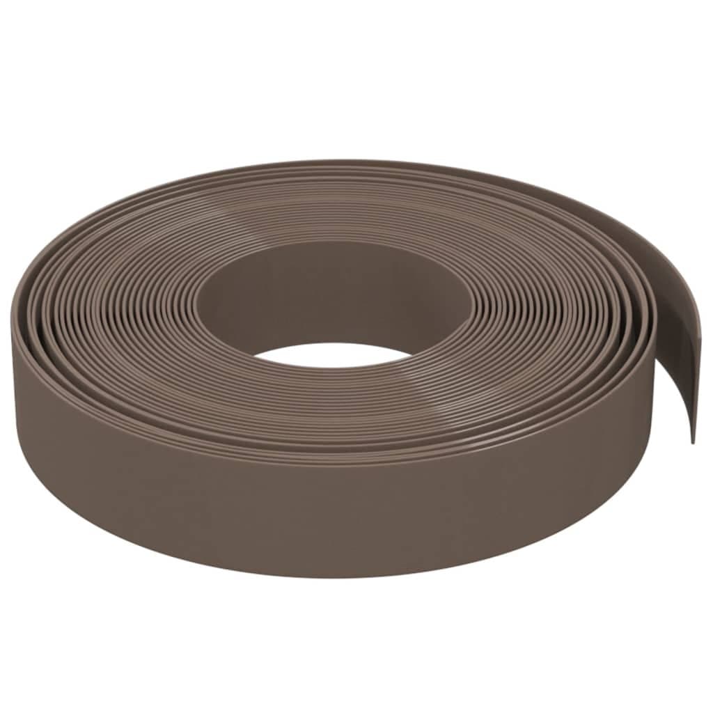 Garden Edgings 3 Pieces Brown 10 m 10 cm Flexible Lawn Border Edging Flower Bed