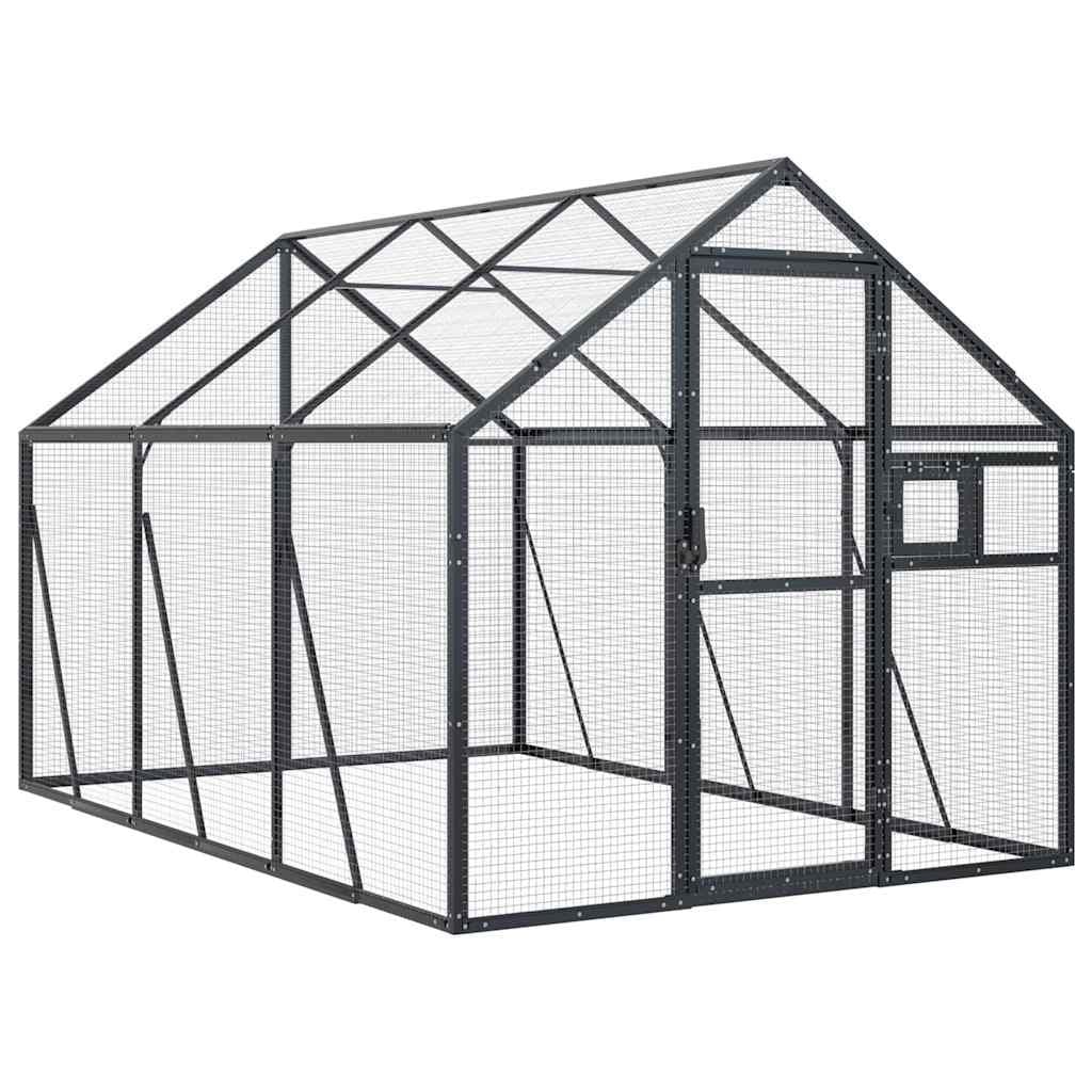 Large Anthracite Aluminium Frame Bird Aviary Cage