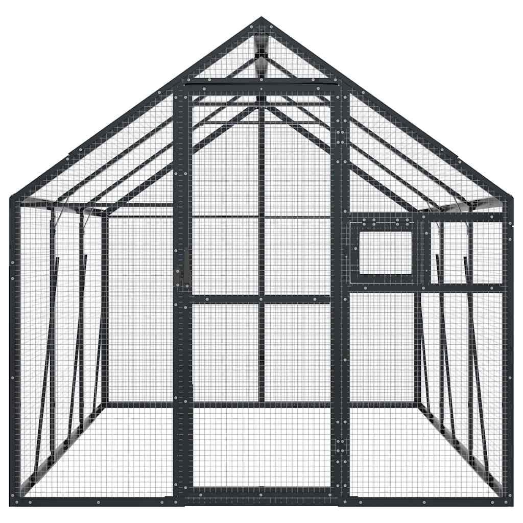 Large Anthracite Aluminium Frame Bird Aviary Cage