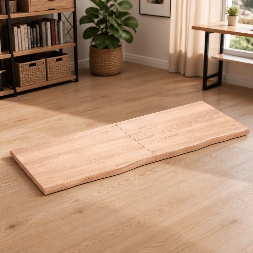 Brown Solid Oak Wood Tabletop 160x60cm for Replacement