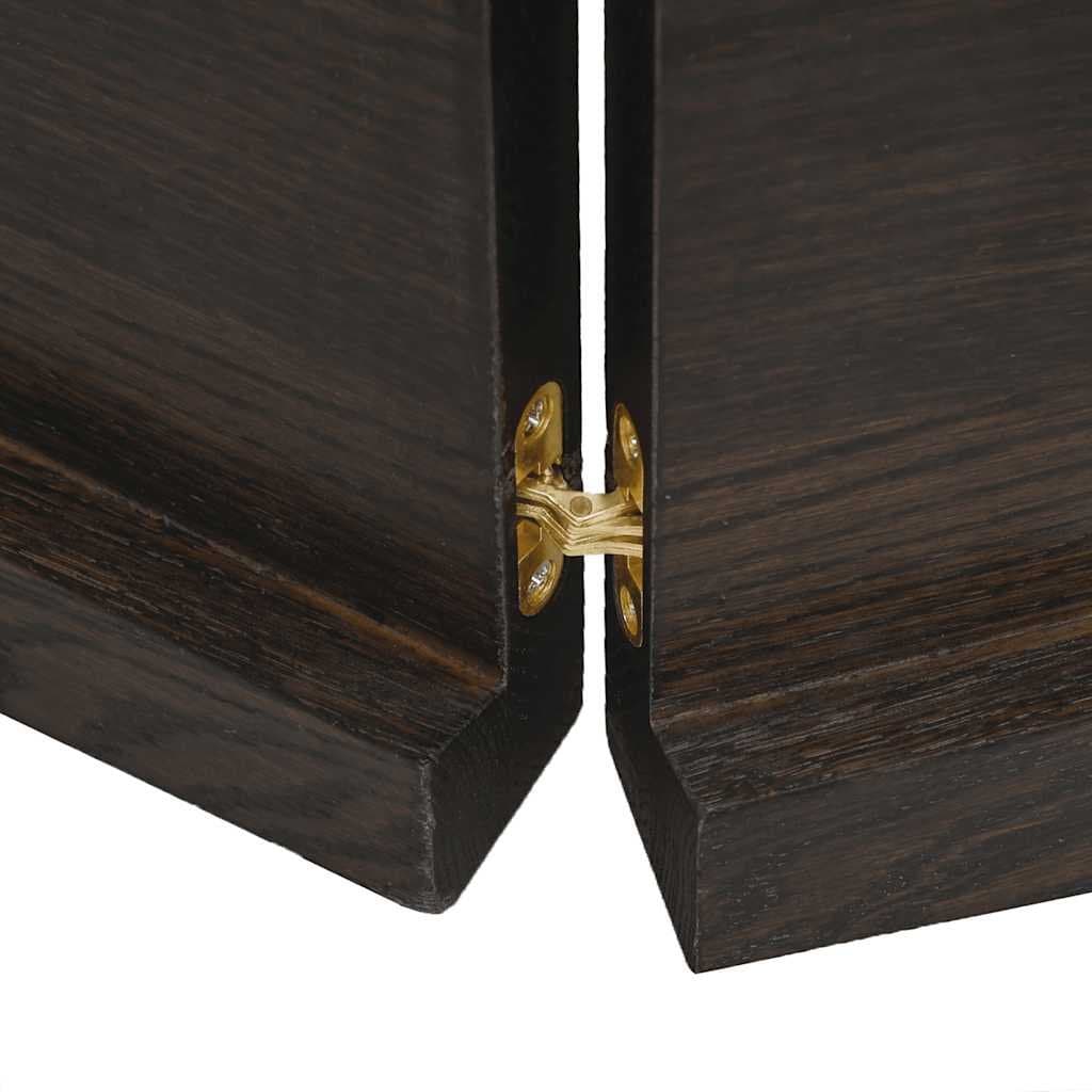 Solid Oak Table Top 120x40cm Dark Brown