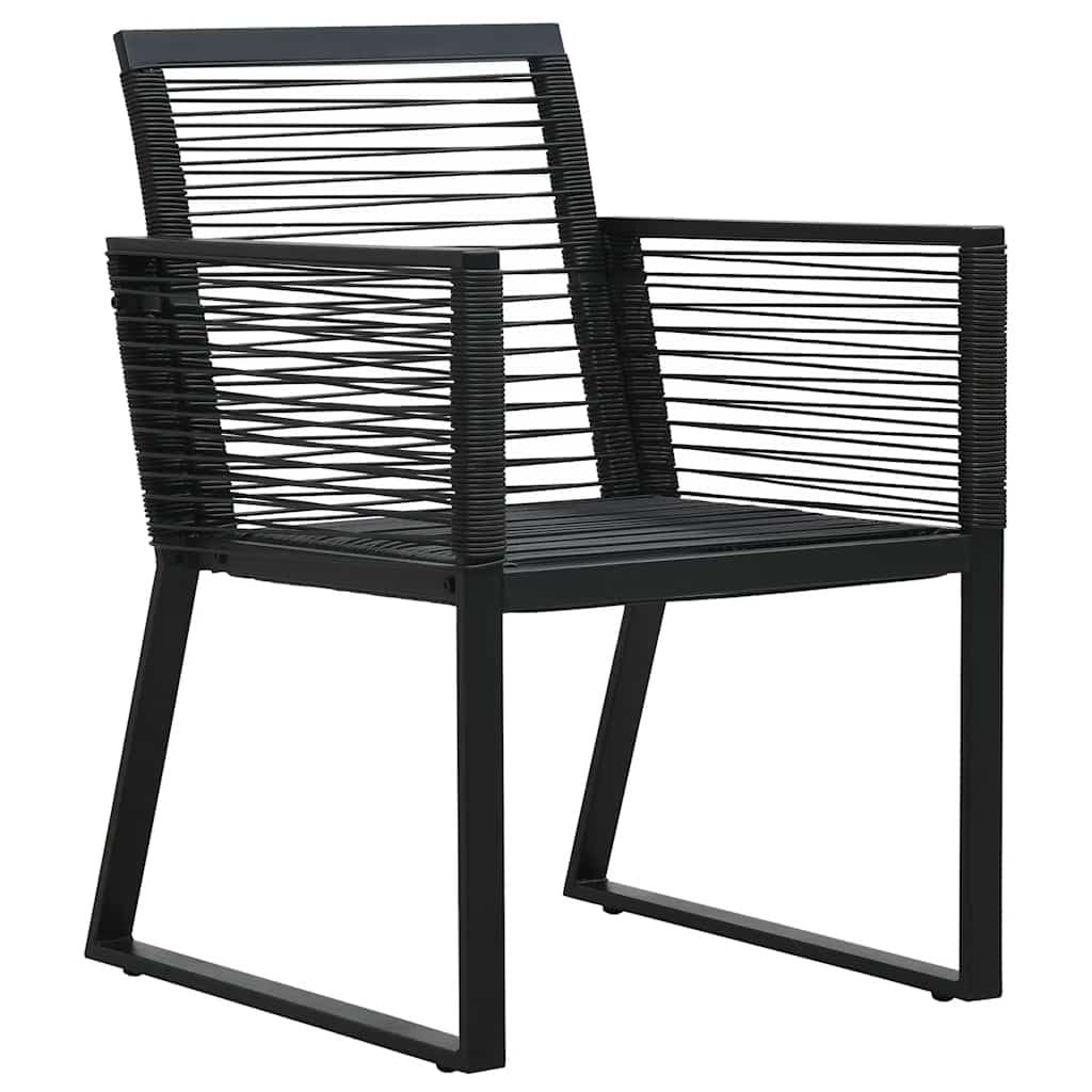 7 Piece Outdoor Dining Set with Black Rattan