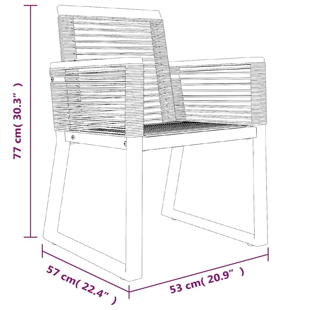 7 Piece Outdoor Dining Set with Black Rattan