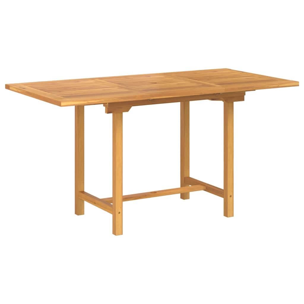 7-Piece Garden Dining Set in Brown Teak Wood