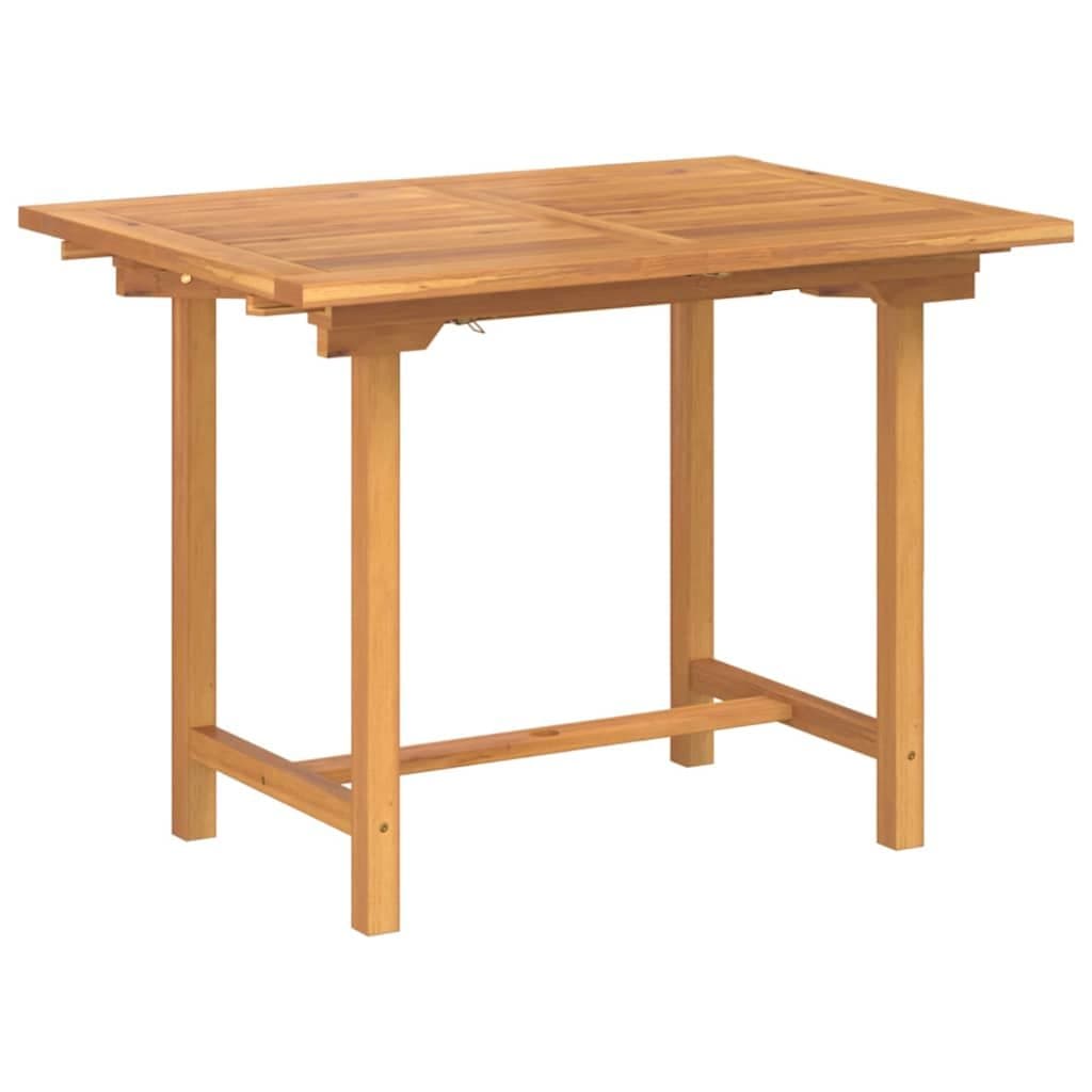 7-Piece Garden Dining Set in Brown Teak Wood