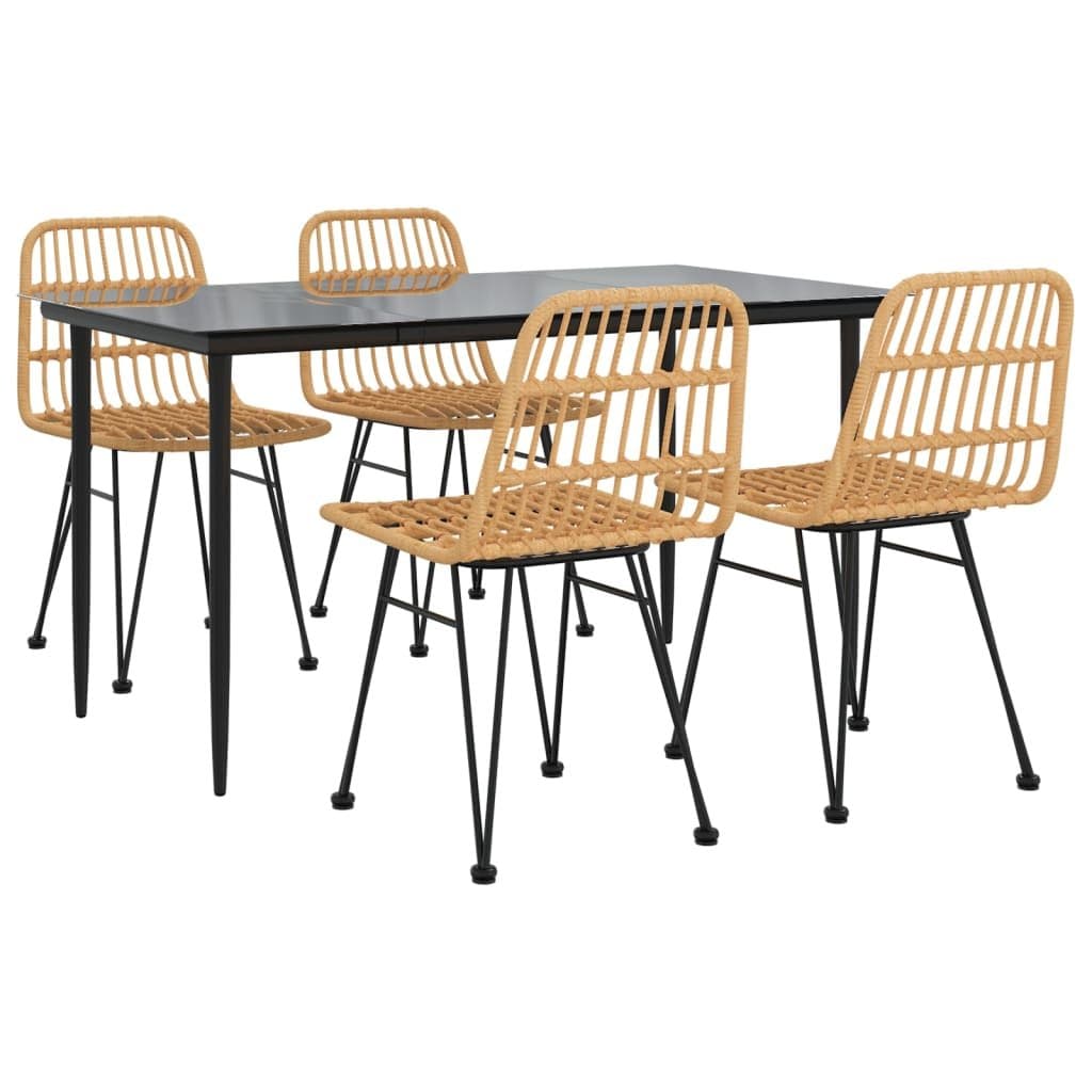 5 Piece Garden Dining Set for Outdoor Spaces
