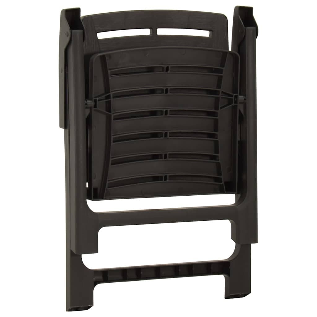 Outdoor Chairs Set of 2 in Anthracite