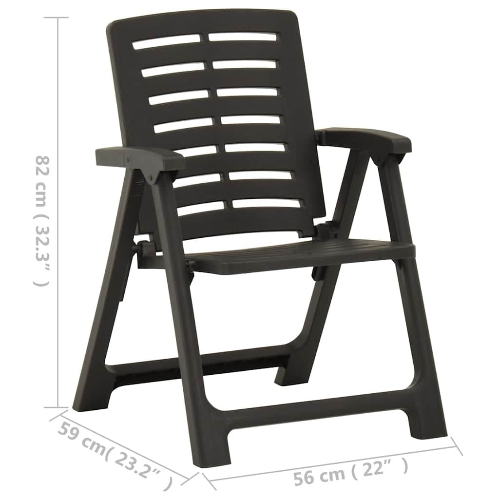 Outdoor Chairs Set of 2 in Anthracite