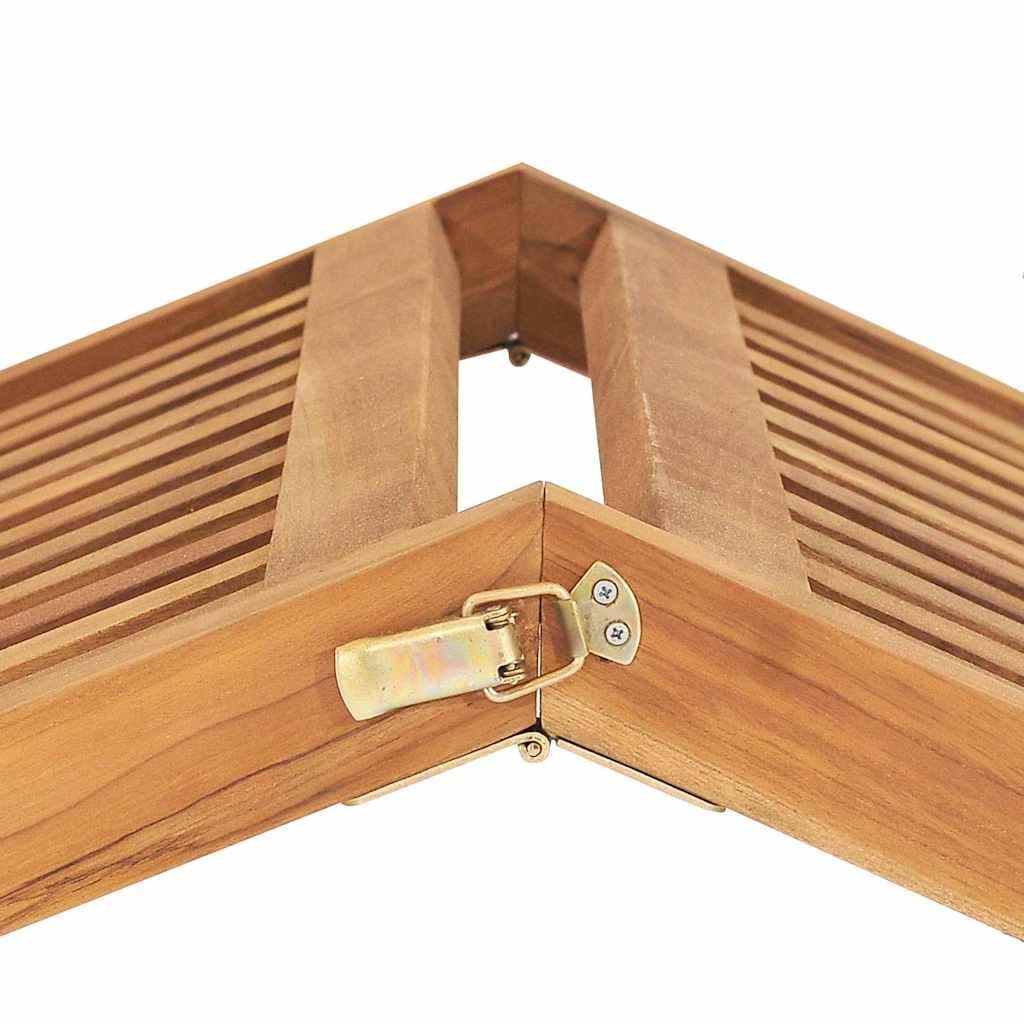 Folding Teak Wood Sun Lounger for Outdoor Relaxation