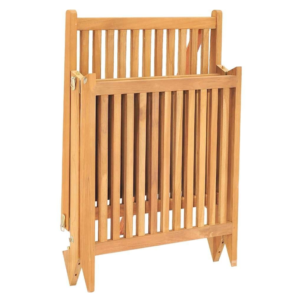 Folding Teak Wood Sun Lounger for Outdoor Relaxation