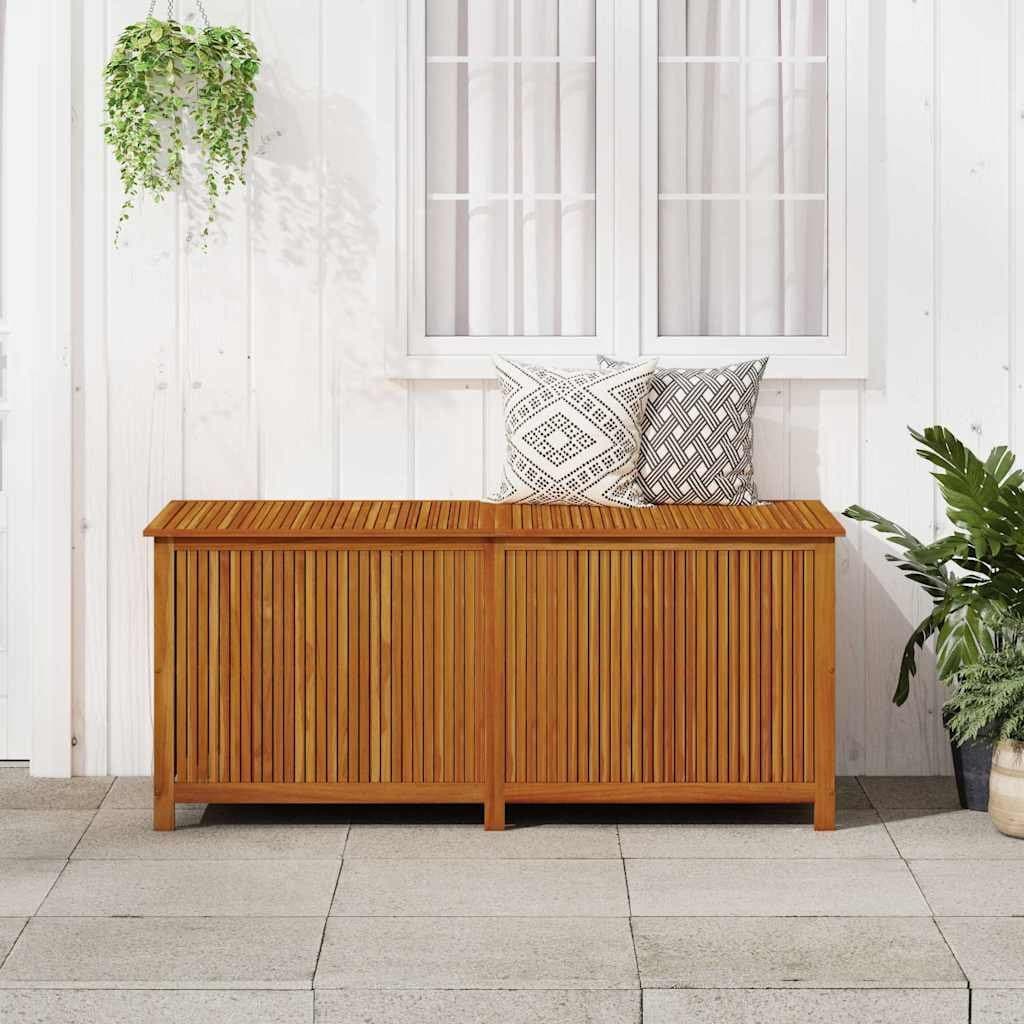 Solid Acacia Wood Garden Storage Box 175x80x75 cm