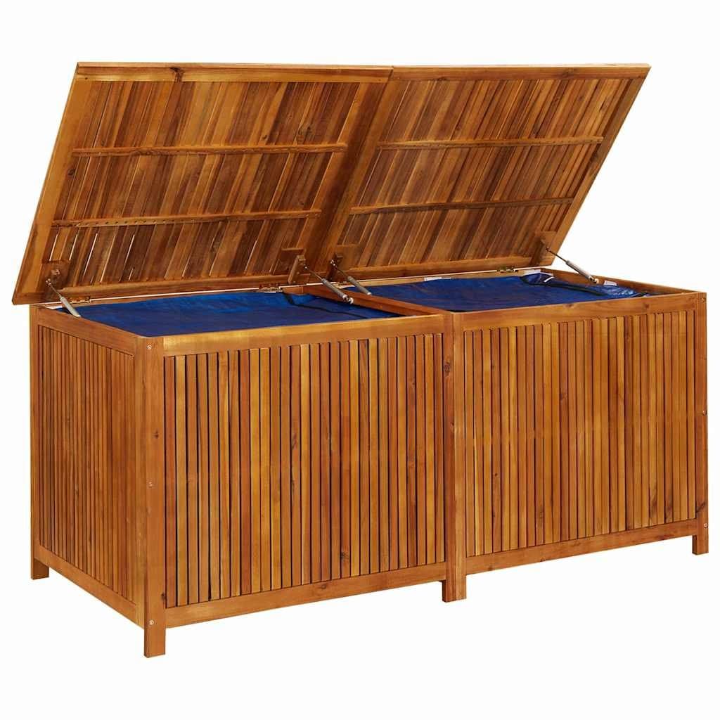 Solid Acacia Wood Garden Storage Box 175x80x75 cm