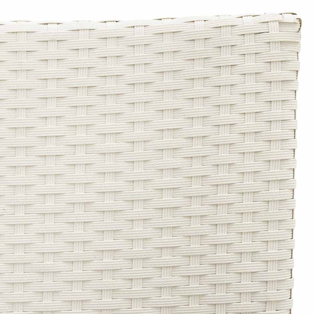 4-Piece Outdoor Garden Chairs Set with Cushions in White