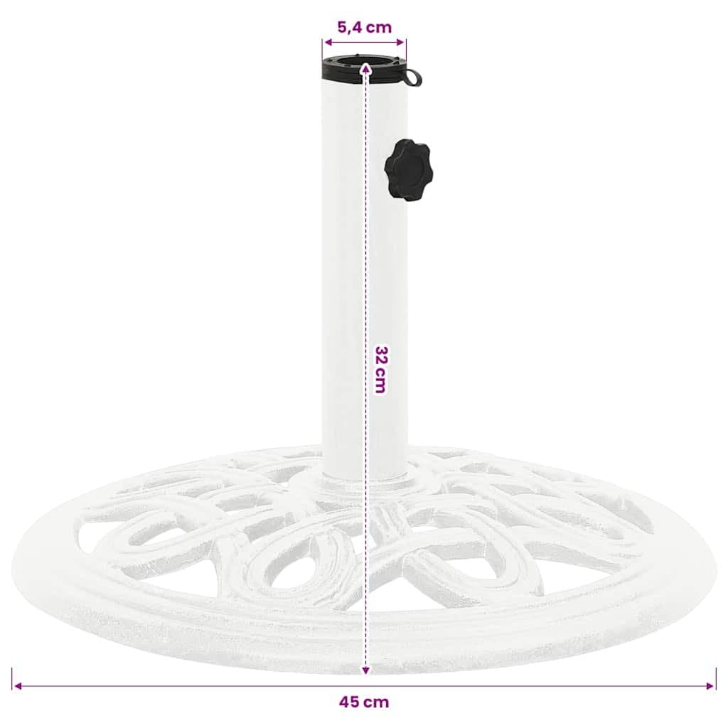 White Cast Iron Umbrella Base 40x40x32cm