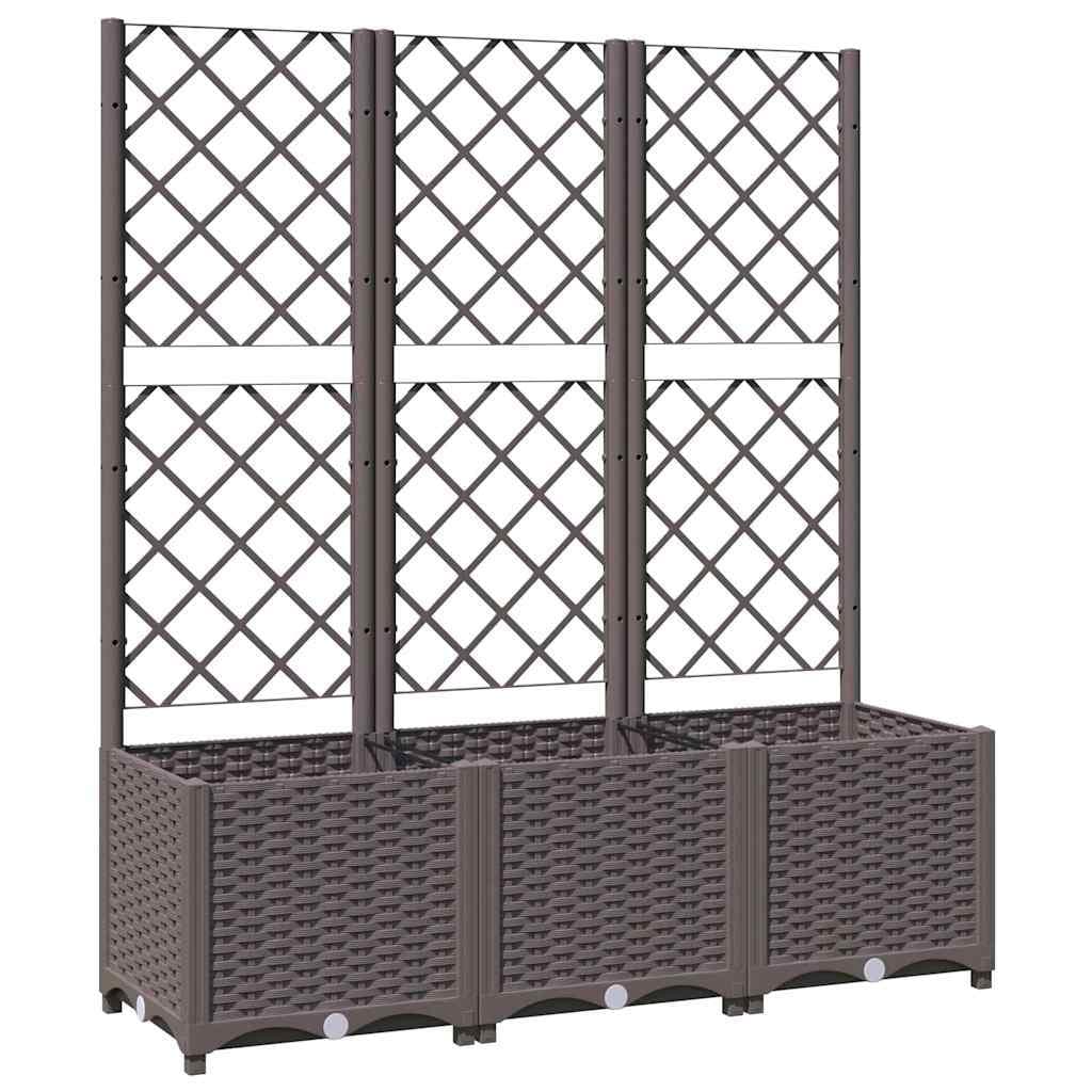 Garden Planter with Integrated Trellis for Climbing Plants