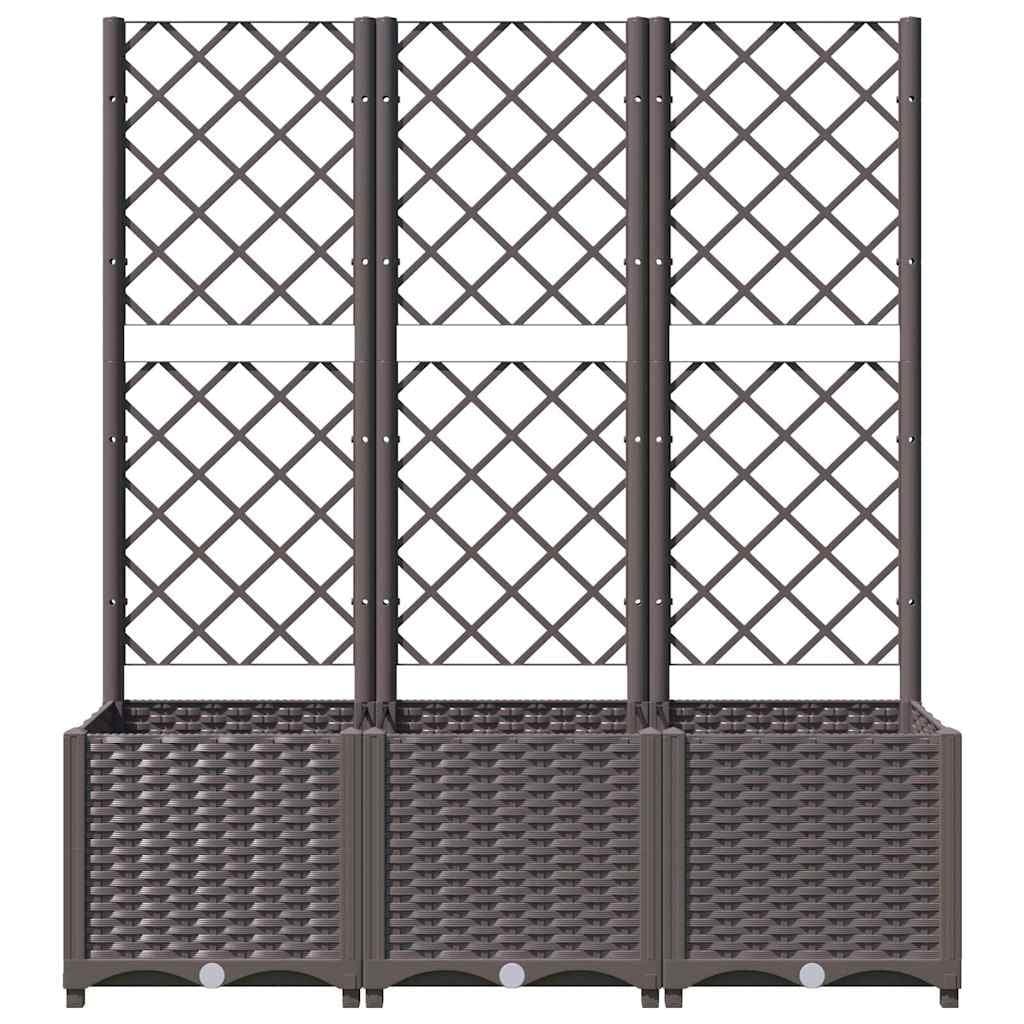 Garden Planter with Integrated Trellis for Climbing Plants