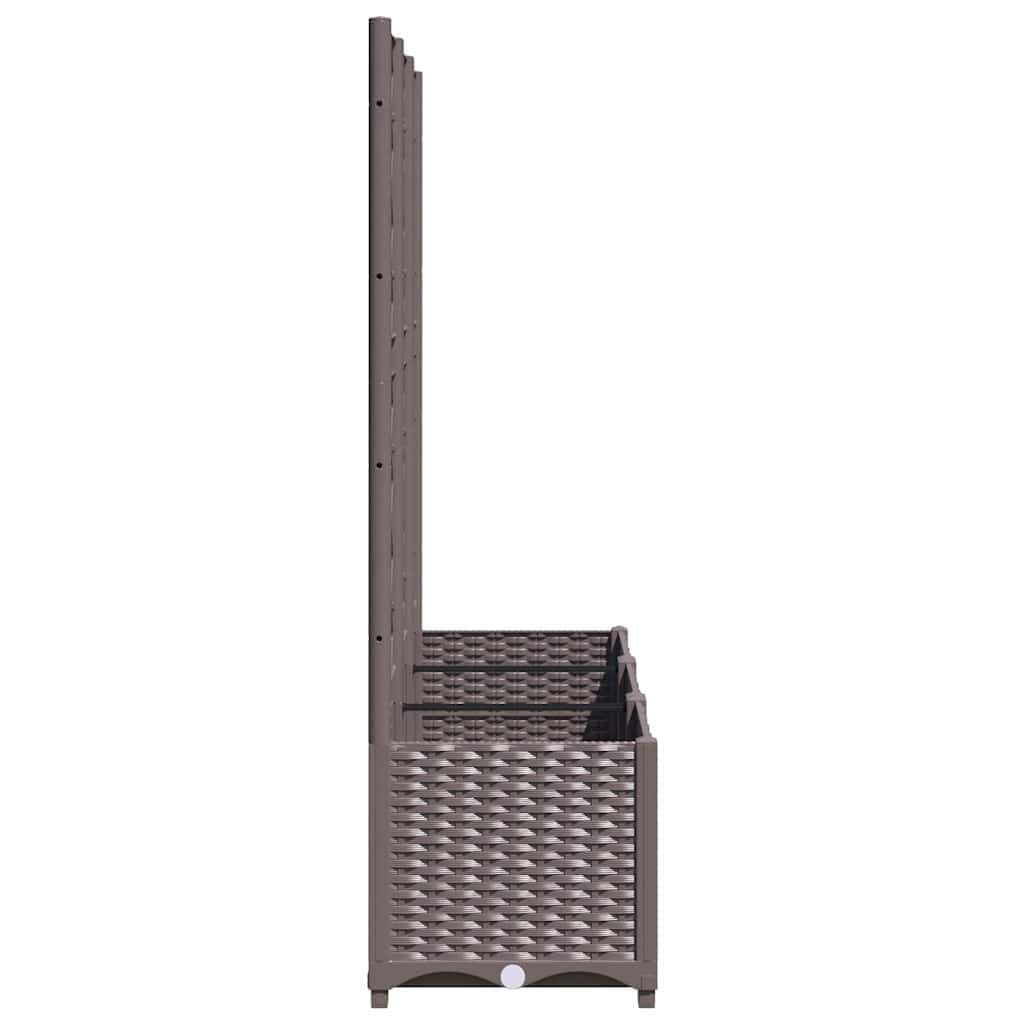Garden Planter with Integrated Trellis for Climbing Plants